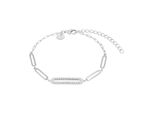Armband Tom Tailor "Schmuck Geschenk Silber 925", Silberfarben, Kristallweiß, Kristallweiß, ArmbäNder, Damen, 20Cm, Silber 925 (Sterlingsilber), Armband, Mit Zirkonia (Synth.)