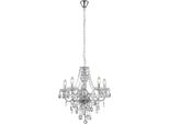 Searchlight Pendelleuchte "Marie Therese-5Lt-Pendelleuchte - Klarglas & Acryl", Silber (Klar, Chromfarben), H: 57Cm, 1 Stk., Leuchten, Pendelleuchte