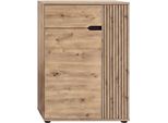Schuhkommode Otto Home "Fjell, Breite 80Cm, 2 TüRen, 1 Schubkasten, 3 EinlegeböDen, 5 FäCher", Braun (Artisan Eiche Nachbildung), B:80Cm H:98Cm T:37Cm, Holzwerkstoff, Sideboards, Schuhkommode, Garderobenschrank, Schuhschrank, Kommode, Sideboard, Anrichte