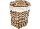 WäSchekorb Locker "Kubus", Braun (Braun, Beige), B:40Cm H:51Cm T:40Cm Ø:40Cm, WäSchesammler, WäSchekorb, GrößE S