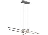 Trio Leuchten LED Pendelleuchte "Alica", Grau (Nickelfarben), 1, H: 150Cm, 1 Stk., Leuchten, Mit Switch Dimmer, üBer Wandschalter Dimmbar, AbhäNgung 150 Cm, LED Pendelleuchte