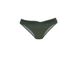 Bikini-Hose Lascana "Omara", Damen, Gr. 44, N-Gr, GrüN (Oliv), Microfaser, Recycling-Polyamid, Unifarben, Badehosen Bikini-Hose, Aus Recycelten Material