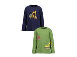 Langarmshirt Blue Seven "Blue Seven 2Er Pack Langarmshirts", Jungen, Gr. 128, M001, Multipack 1, 100% Baumwolle, Normal, Rundhals, Shirts Langarmshirt