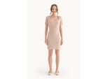 Quadratischer Ausschnitt Kurzarm Mini Bodycon Kleid