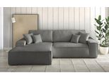 Ecksofa Otto Home "Finnley Bouclé, L-Form 257 Cm, Schlafsofa", Grau (Hellgrau), B:267Cm H:85Cm T:167Cm, Bezugstoff Aus 90% Recyceltem Material ;Aqua Clean ;Gramatur 580G/ Qm +/- 5%, Sofas, Ecksofa, Mit Bettkasten, In Bouclé, Struktur Fein Und Mega Cord