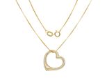 Kette Mit AnhäNger Vivance "Herz", Gelbgold 375, Halsketten, Damen, Gelbgold 375