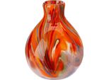 Tischvase Gilde "Vase Dream Orange", Bunt (Orange), B:18Cm H:24Cm T:18Cm Ø:18Cm, Glas, Vasen