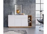 Kommode Otto Home "Bristol", Braun (Alpinweiß, Coast Evoke Eichefarben), B:162,9Cm H:86,3Cm T:40Cm, Holzwerkstoff, Sideboards, Kommode, Breite Ca. 163 Cm