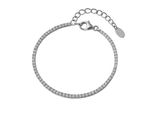Armband Firetti "Schmuck Geschenk Silber 925 Armschmuck Armkette Tennisarmband", Silberfarben, Kristallweiß, Kristallweiß, ArmbäNder, Damen, 20Cm, Silber 925 (Sterlingsilber), Armband, Mit Zirkonia (Synth.)