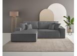 Ecksofa Otto Home "Finnley Cord, L-Form 257 Cm, Schlafsofa", Grau (Anthrazit), B:267Cm H:85Cm T:167Cm, Bezugstoff 100% PES ;Gramatur 400G/Qm +/- 5%, Sofas, Ecksofa, Mit Bettkasten, In Bouclé, Struktur Fein Und Mega Cord