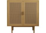 Sideboard Otto Home "Lorelia", Braun (Natur), B:80Cm H:85Cm T:40Cm, Fsc-Zertifiziertes Massivholz, Holzwerkstoff, Melamin, Sideboards, Sideboard