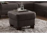Polsterhocker Home Affaire "Arngast", Grau (Anthrazit), B:58Cm H:48Cm T:58Cm, Luxus-Microfaser (100% Polyester);Struktur Fein, (100% Polyester);Luxus-Microfaser Lederoptik (100% Polyester), Hocker, Polsterhocker, Passend Zur »Arngast«-Serie