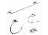 Badaccessoire-Set komplett Edelstahl verchromt