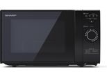 SHARP GG02EB Mikrowelle mit Grill, Mikrowelle: 700W, Grill: 1000W, 3 Leistungsstufen, schwarz