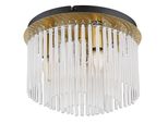 Globo Lighting Deckenleuchte "Gorley", Gold (Goldfarben Matt), 1 Stk., Leuchten, Design GlasstäBe, Deckenlampe, Wohnzimmer, Esszimmer, Deckenleuchte