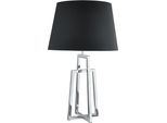 Searchlight Tischleuchte "York Tischleuchte - Chromsockel & Schwarzer Schirm", Chromfarben, Schwarz, H: 40Cm, 1 Stk., Leuchten, Tischleuchte