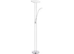 Eglo Stehlampe "Baya LED Stehlampe - Stahl - Led;Led;Led - 20W;2,5W;2,5W - IP20", Chrom, 3, H: 180Cm, 1 Stk., Leuchten, Standleuchte, Leselampe, Wohzimmer, Schlafzimmer, L36 X H180 Cm, Stehlampe