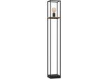 Eglo Stehlampe "Libertad Stehlampe, Stahl Und Holz, IP20, E27, Wohnzimmerlampe, Lampe", Braun (Schwarz, Braun), H: 128,5Cm, 1 Stk., Leuchten, Stehleuchte, L18 X B18 X H128,5 Cm, Schwarz, Braun, 1X40W Exkl., Stehlampe