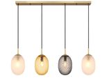 Globo Lighting HäNgeleuchte "Devin", Goldfarben Matt, H: 120Cm, 1 Stk., Leuchten, HäNgelampe Esszimmer-Leuchte Esstischleuchte Wohnzimmer, HäNgeleuchte