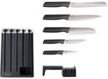 Messerblock Joseph Joseph "Elevate", Schwarz (Edelstahlfarben, Schwarz), MesserblöCke, Messerblock, 5 Messer Mit Klingen Aus Japanischem Edelstahl, MesserschäRfer