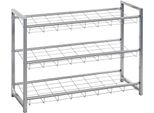 Schuhregal Haku "Schuhaufbewahrung", Grau, B:80Cm H:60Cm T:30Cm, Metall, Stahl, Regale, Schuhregal, Rechteckig - Aus Metall Grau - B/T/H 80/30/60 Cm