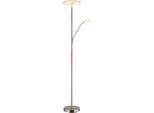 Globo Lighting Deckenfluter "Stanford", Silber (Nickel Matt), Ø 30Cm H: 180Cm, 1 Stk., Leuchten, Stehlampe Stehleuchte Fluter Wohnzimmer Flur, Deckenfluter