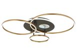 Globo Lighting Deckenleuchte "Invertina", Gold (Goldfarben Matt), 1, H: 13Cm, 1 Stk., Leuchten, Deckenleuchte, 3D-Acryl, Dimmbar, LED 54W, Deckenleuchte