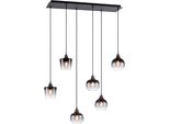 Just Light Pendelleuchte "Zea", Schwarz, 6, 1 Stk., Leuchten, Pendelleuchte