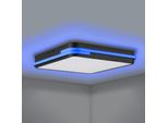 Eglo Deckenleuchte "GENOVESE-Z", Schwarz, H: 7Cm, 1 Stk., Leuchten, Deckenleuchte In Schwarz Aus Alu, Stahl - 22W - Warmweiß - Kaltweiß, Deckenleuchte