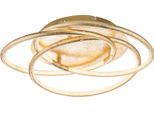 Globo Lighting LED Deckenleuchte "Barna", Gold (Goldfarben), 1, Ø 50Cm H: 14Cm, 1 Stk., Leuchten, Deckenlampe, Wohnbereich, Schlafzimmer, LED Deckenleuchte