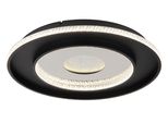 Globo Lighting Deckenleuchte "Marsh", Schwarz (Schwarz Matt), Ø 52,5Cm H: 6Cm, 1 Stk., Leuchten, Deckenlampe Wohnzimmer-Leuchte Schlafzimmer-Leuchte Flur KüChe, Deckenleuchte