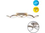 Näve LED Deckenleuchte "Stelari", Silber (Silberfarben), 1, H: 14Cm, 1 Stk., Leuchten, 3 Stufen Dimmbar Per Wandschalter, Diskusoptik, LED Warmweiß, L:100Cm, LED Deckenleuchte