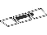 Eglo Deckenleuchte "Altaflor", Schwarz, H: 7Cm, 1 Stk., Leuchten, Deckenleuchte Aus Stahl - 12X2,8W - Warmweiß, Deckenleuchte