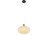 Globo Lighting HäNgeleuchte "Brokana", Gold (Schwarz, Chromfarben Matt), 1, Ø 30Cm H: 120Cm, 1 Stk., Leuchten, HäNgeleuchte FüR Esszimmer Mosaik Modern, HäNgeleuchte