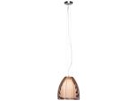Brilliant Pendelleuchte "Relax", Braun (Bronze, Chrom), 1, Ø 30Cm H: 130Cm, 1 Stk., Leuchten, HäNgelampe 30Cm Bronze/Chrom, Pendelleuchte