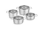 Topf-Set Fissler "Fissler Pure Collection", Silber (Silberfarben), TöPfe, Backofengeeignet (Bis 180C);Superthermic Boden; Made In Germany