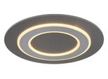 Globo Lighting LED Deckenleuchte "Jayden", Silber (Anthrazit GebüRstet), 1 Stk., Leuchten, Deckenlampe/Rund/Wohnzimmer/Schlafzimmer/Elegant, LED Deckenleuchte