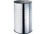 WäSchekorb Locker, Silber (Silberfarben), B:35Cm H:58Cm T:35Cm, Metall, WäSchesammler, WäSchekorb, Verchromtes Metall, HöHe 58 Cm