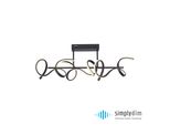 Just Light LED Deckenleuchte "Curls", Schwarz, 3, 1 Stk., Leuchten, Led, LED Deckenleuchte