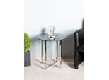 Beistelltisch Haku "Sofatisch, Wohnzimmertisch", Grau (Silber, Silber, Silber), B:50Cm H:55Cm T:50Cm, Tische, Beistelltisch, Rund - Aus Metall Silber - Ø/H 50/55 Cm