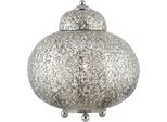 Searchlight Tischleuchte "Fretwork Tischleuchte - Lasergeschnittenes Nickelmetall", Silber (Nickelfarben), H: 29Cm, 1 Stk., Leuchten, Tischleuchte