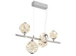 Globo Lighting HäNgeleuchte "Virina", Silber (Verchromt), H: 120Cm, 1 Stk., Leuchten, HäNgelampe Esszimmer-Leuchte Esstischleuchte Wohnzimmer, HäNgeleuchte