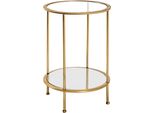 Beistelltisch Haku "Sofatisch, Wohnzimmertisch", Gold (Gold, Gold, Gold), B:38Cm H:55Cm T:38Cm, Tische, Beistelltisch, Rund - Aus Metall Gold - Ø/H 38/55 Cm
