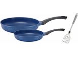 Pfannen-Set GSW "Rainbow", Blau, Ø:28Cm, Pfannen, Induktion