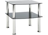 Beistelltisch Haku "Sofatisch, Wohnzimmertisch", Schwarz (Silber, Silber, Silber), B:45Cm H:44Cm T:45Cm, Tische, Beistelltisch, Quadratisch - Aus Edelstahl Silber B/T/H 45/45/44 Cm