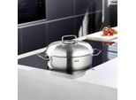 BräTer Fissler "ORIGINAL-PROFI Collection BräTer Mit Deckel", Silber (Silberfarben), Ø:28Cm, TöPfe, Mit Breitem SchüTtrand, Kaltmetallgriffen. Made In Germany