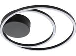 Eglo Deckenleuchte "Ruotale Deckenlampe, Alu, Stahl Und Kunststoff, IP20, Wohnzimmerlampe", Schwarz, Ø 45Cm H: 5,5Cm, 1 Stk., Leuchten, Wand-/Deckenleuchte, H5,5 X Ø45 Cm, Schwarz, 36W Inkl., Deckenleuchte