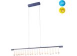 Näve LED Pendelleuchte "Nobilis", Grau, 1, 1 Stk., Leuchten, HäNgeleuchte, Dimmbar, Warmweiß, L: 100Cm, Grau, LED Pendelleuchte