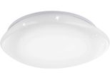 Eglo Deckenleuchte "Sileras Deckenlampe, Sternhimmel-Effekt, Stahl Und Kunststoff, Lampe", Weiß, 1, Ø 60Cm H: 8,5Cm, 1 Stk., Leuchten, Wand-/Deckenleuchte - H8,5 X Ø60 Cm - Weiß - 31W Inkl., Deckenleuchte