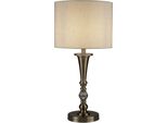 Searchlight Tischleuchte "Oscar-Tischleuchte - Antikes Messing Und Leinenschirm", Antik, Messingfarben, H: 62Cm, 1 Stk., Leuchten, Tischleuchte